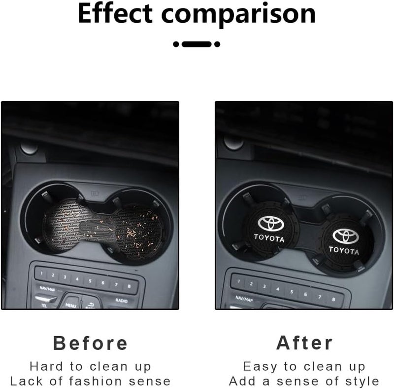 BFIVEANTE Car Cup Holder Coaster for Toyota Silicone Cupholder Coaster,Car Interior Accessories,2.75 Inch 2 Pieces - Image 5